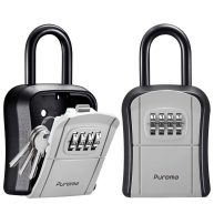 Puroma Key Lock Box Portable Combination Lockbox Wall-Mounted Key Storage Box for House Keys