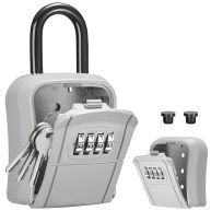 Puroma Key Lock Box Portable Combination Lockbox Wall-Mounted Key Storage Box for House Keys