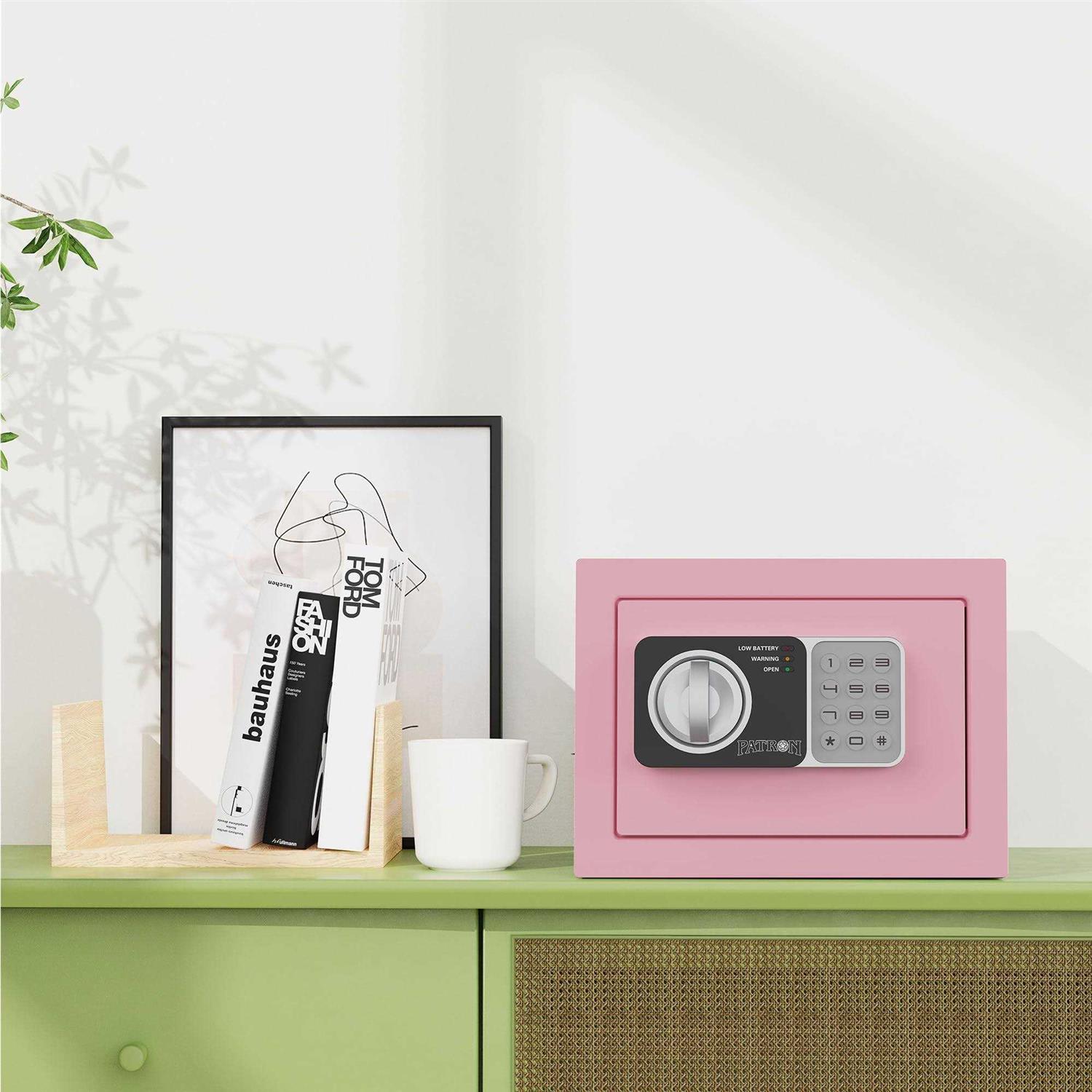 PATRON Safe Box with Digital Electronic Security Keypad Mini Small Safe,Money Safe,Wall or Cabinet Safe for Home Office Travel Business Use - Image 3