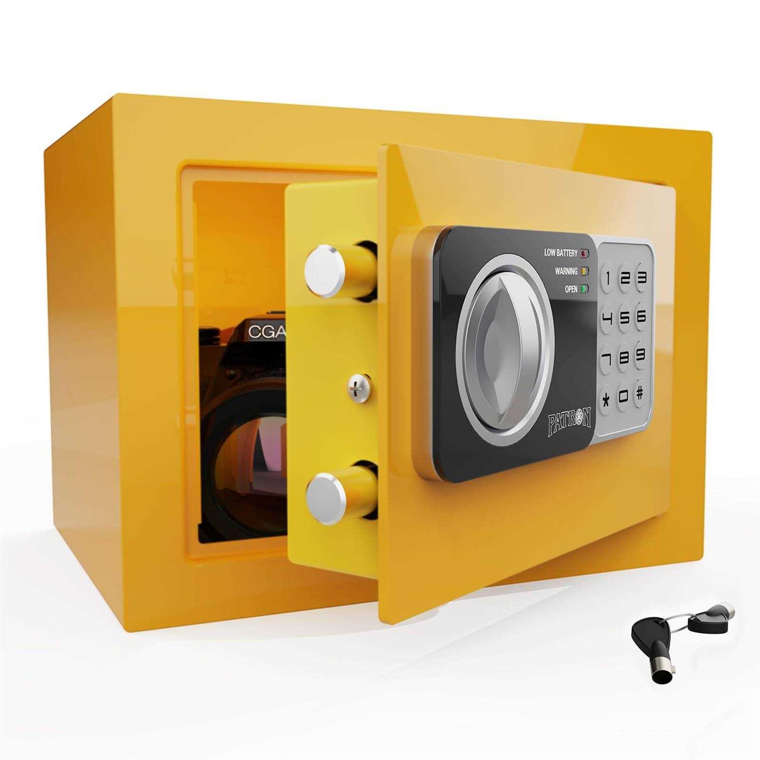 PATRON Safe Box with Digital Electronic Security Keypad Mini Small Safe,Money Safe,Wall or Cabinet Safe for Home Office Travel Business Use - Image 4