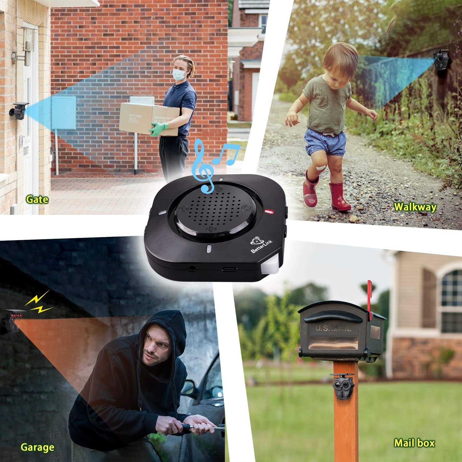 1/2 Mile Long Range Solar Wireless Driveway Alarm System IP65 Weatherproof Outdoor Motion Detectors&Sensor 120dB Siren Sound Light Security Alert - Image 3