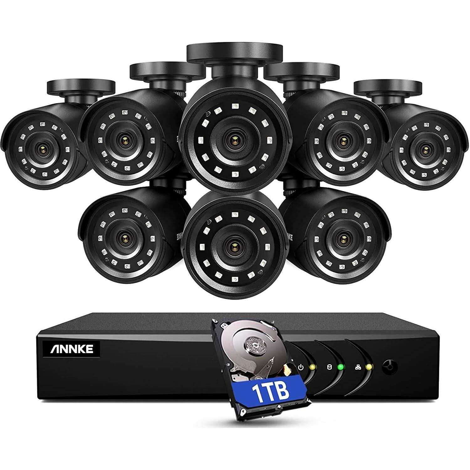 ANNKE 3K Lite Security Camera System with AI Detection 8CH DVR & 8x 2MP IP66 Cameras