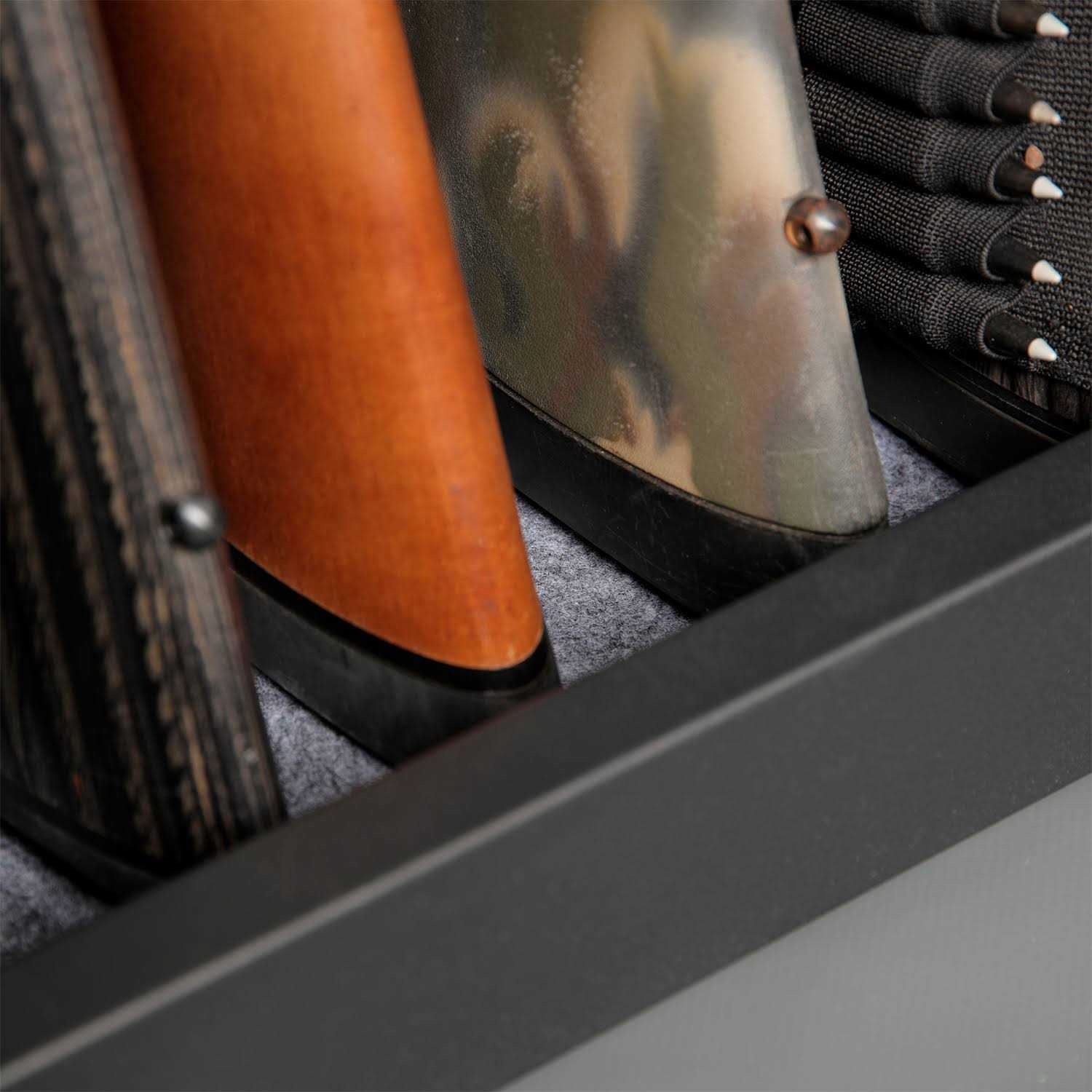 American Furniture Classics 5-Gun Metal Key Lock Gun Cabinet with Separate Storage area - Image 2