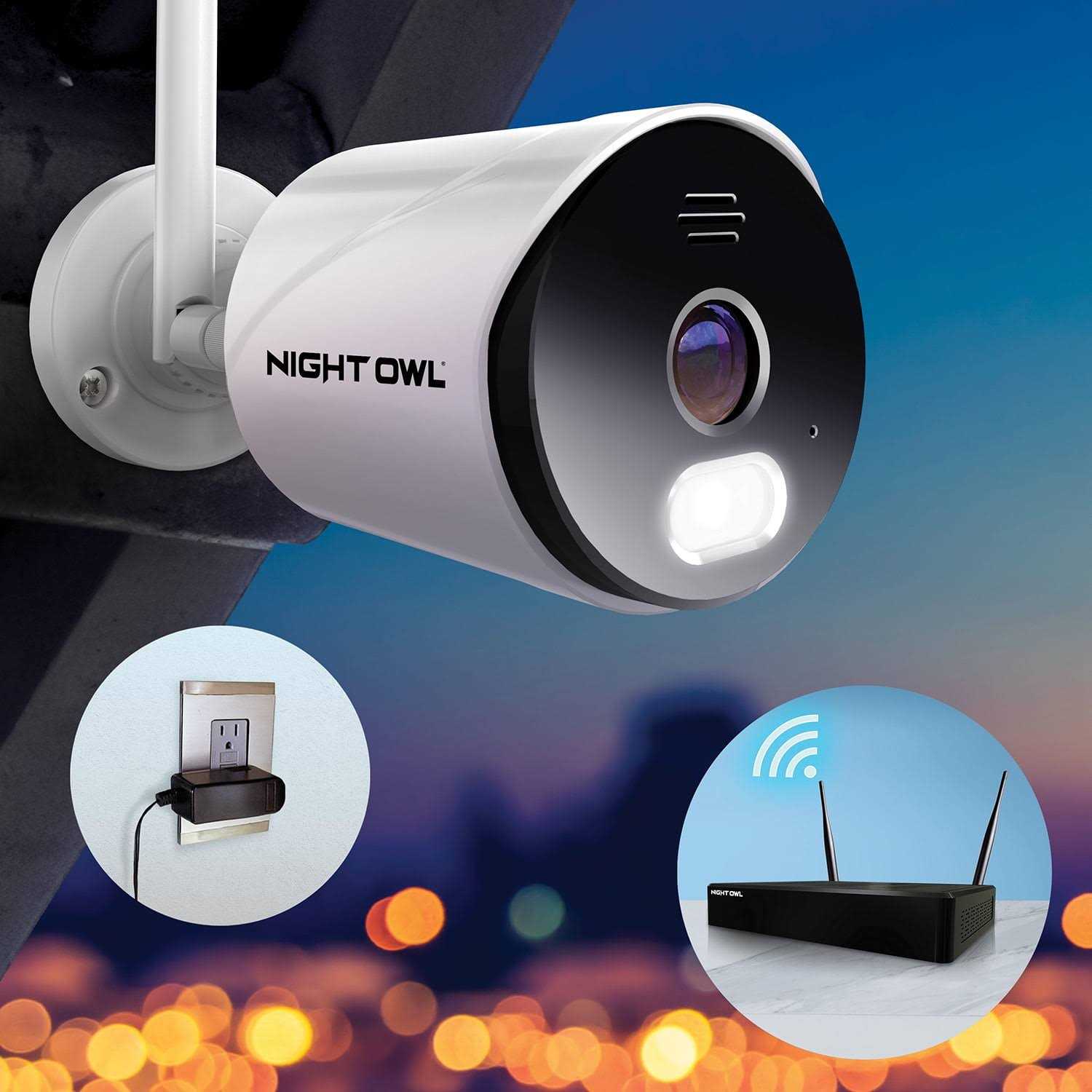 Night Owl 10 Channel 4K Wi-Fi NVR with 1TB Hard Drive and 4 Wi-Fi IP 1080p HD Spotlight Cameras - Image 2