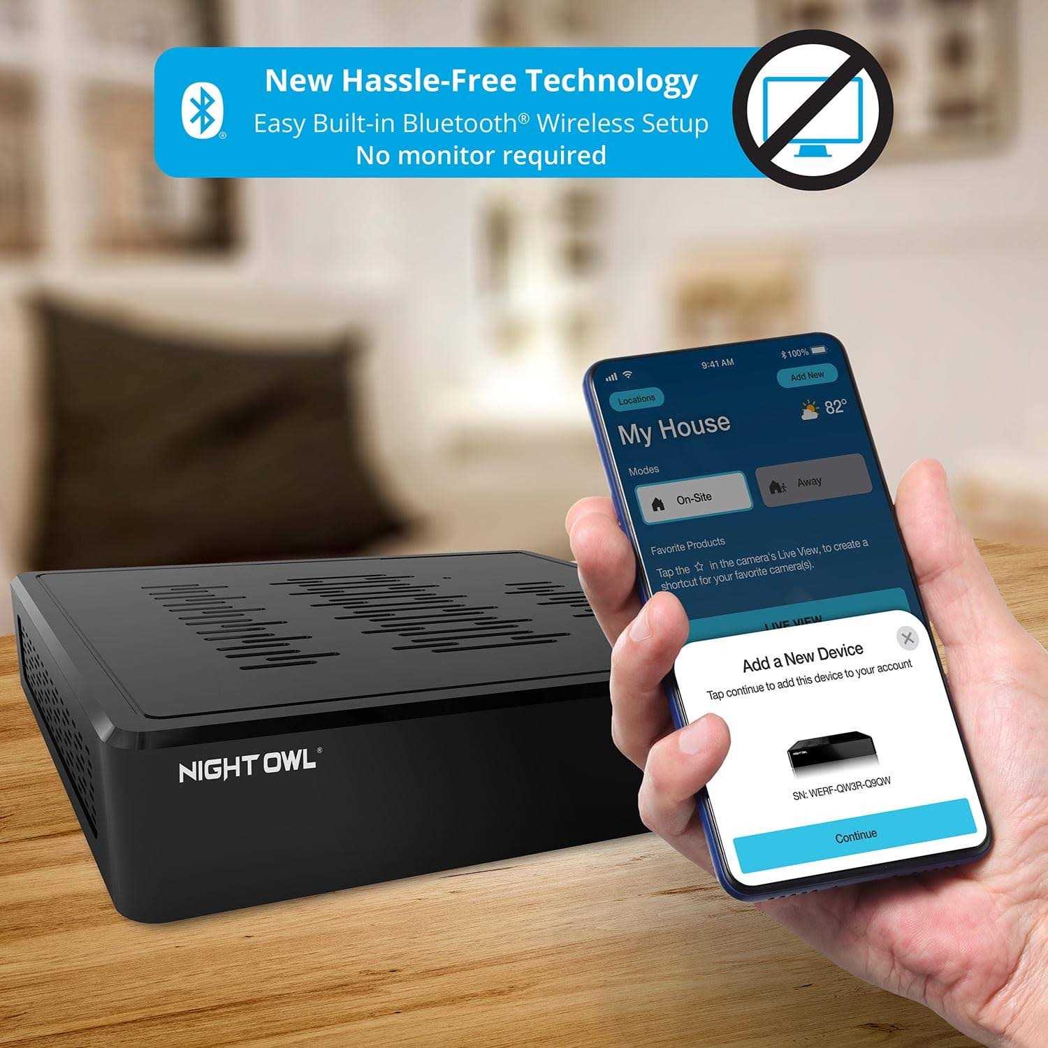 Night Owl 10 Channel 4K Wi-Fi NVR with 1TB Hard Drive and 4 Wi-Fi IP 1080p HD Spotlight Cameras - Image 5