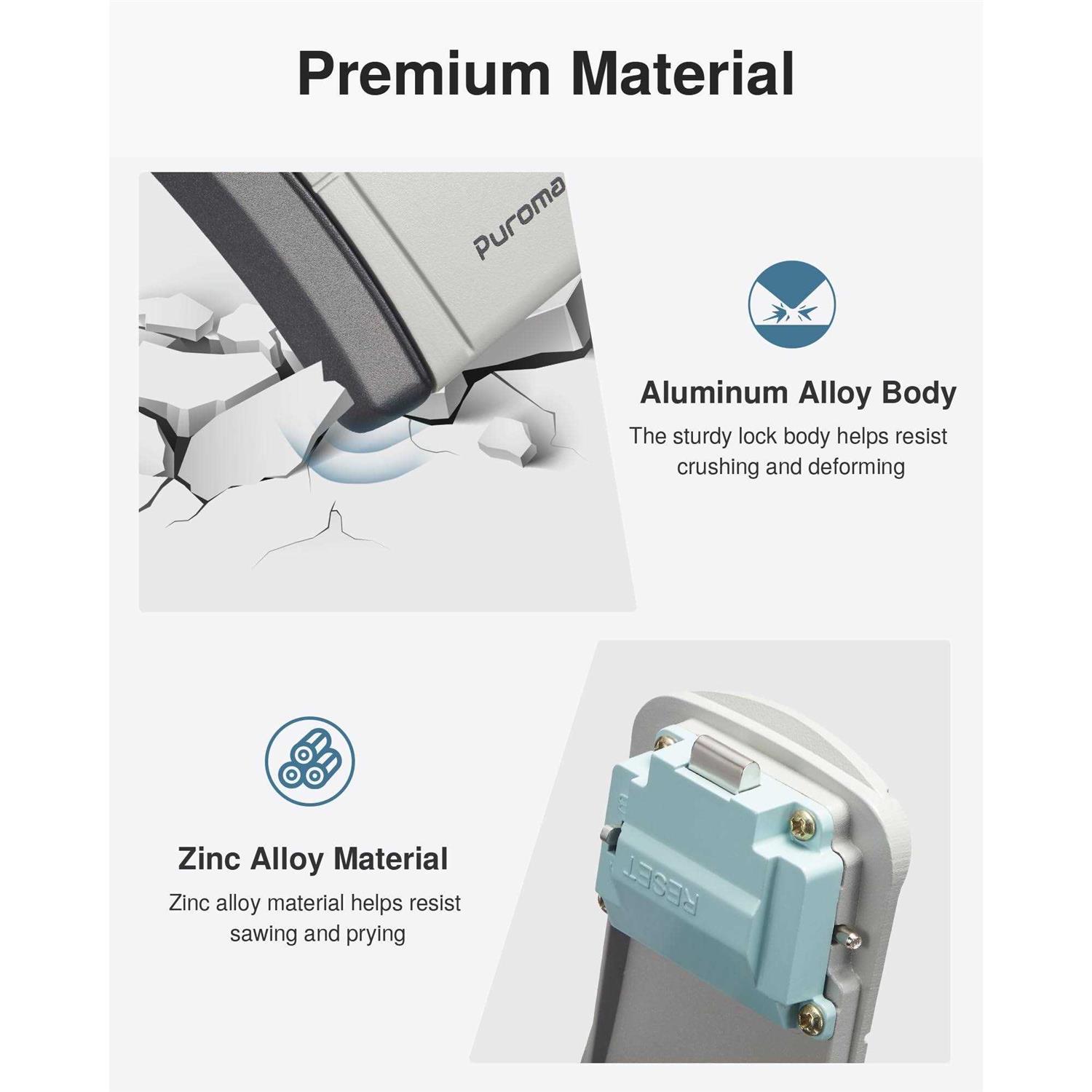Puroma Key Lock Box Wall-Mounted Key Storage Box for House Keys - Image 5