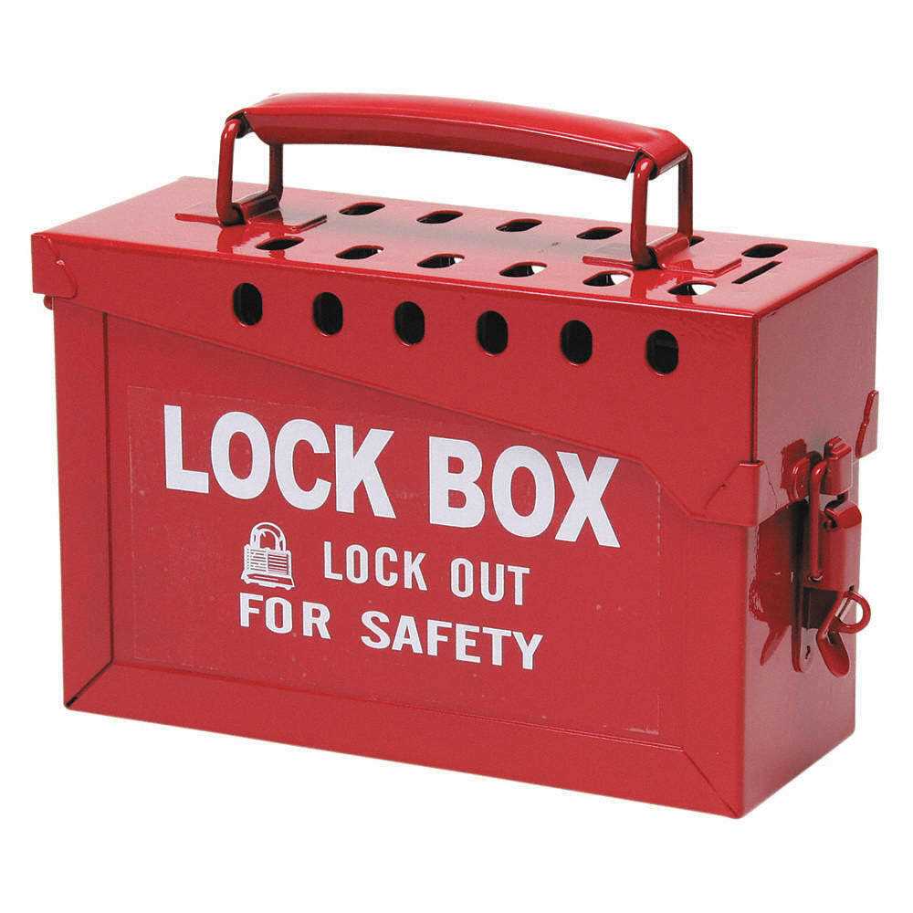 Condor 7820 Condor Group Lockout Box Steel Red 6 in x 9 in 3.5