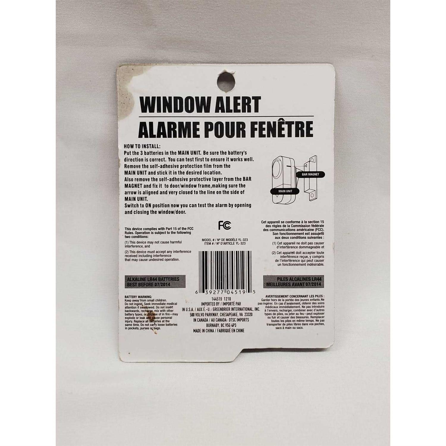 90 Decibel Battery Operated Window and Door Alarm - Image 4