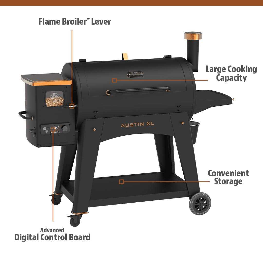 Pit Boss Austin XL 1000 Sq in Wood Fired Pellet Grill and Smoker Onyx Series - Image 5