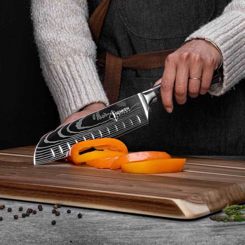 8-piece Premium Japanese Kitchen Knife Set with Laser Damascus Pattern - Image 5