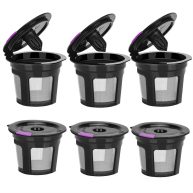 Reusable K Cups For Keurig Reusable K CUP Coffee Filter Refillable Single K CUP For Keurig 2.0 1.0 BPA Free-6 Packs