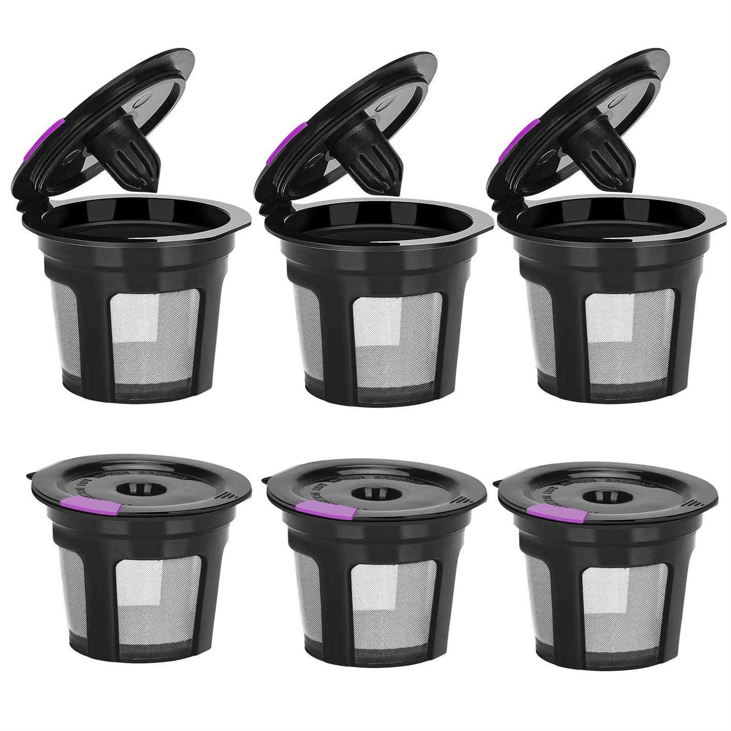 Reusable K Cups For Keurig Reusable K CUP Coffee Filter Refillable Single K CUP For Keurig 2.0 1.0 BPA Free-6 Packs