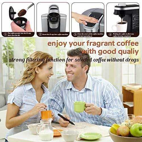 Reusable K Cups For Keurig Reusable K CUP Coffee Filter Refillable Single K CUP For Keurig 2.0 1.0 BPA Free-6 Packs - Image 5
