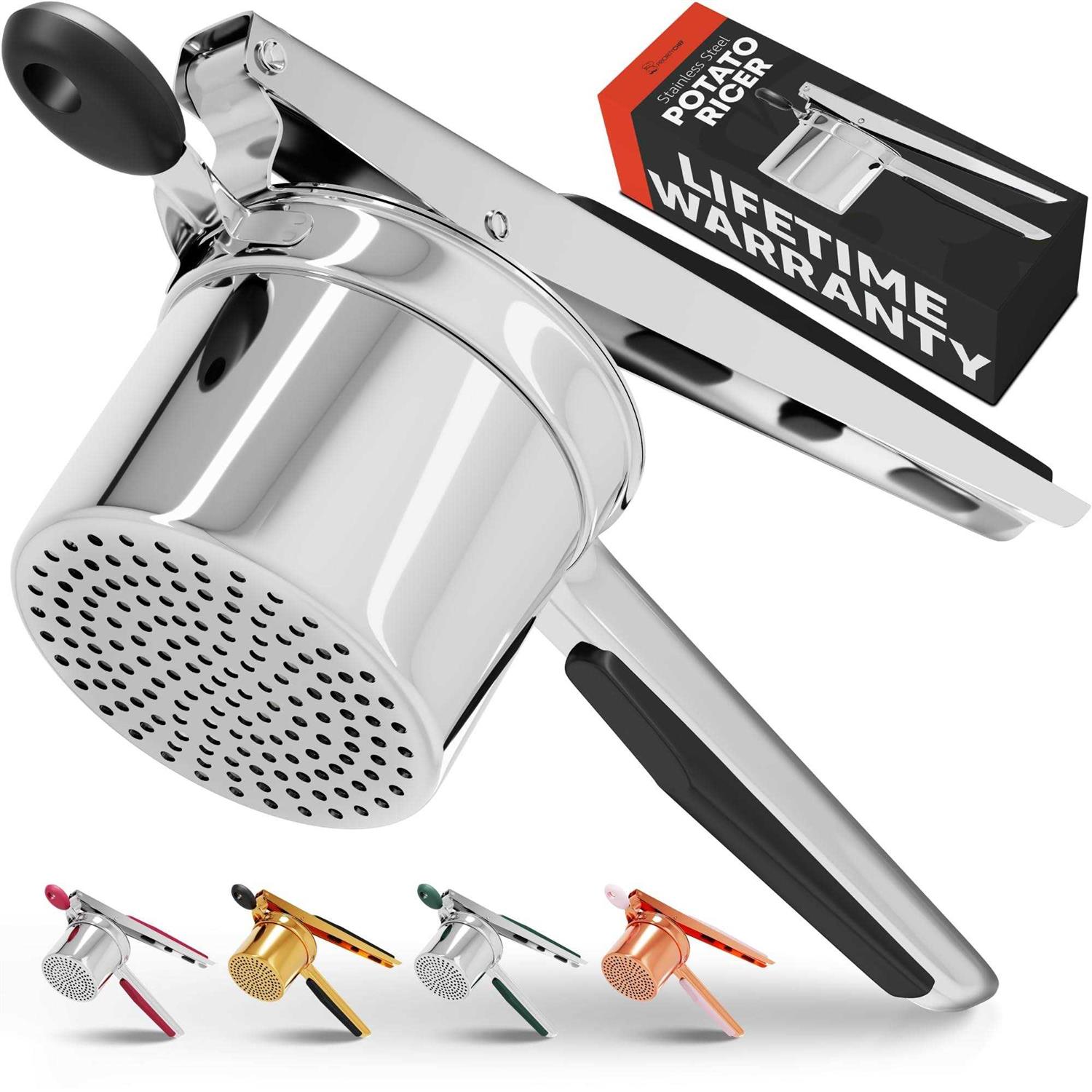 Priority Chef Stainless Steel Potato Ricer and Masher Anti-Slip Makes Light and Fluffy Mashed - Image 2