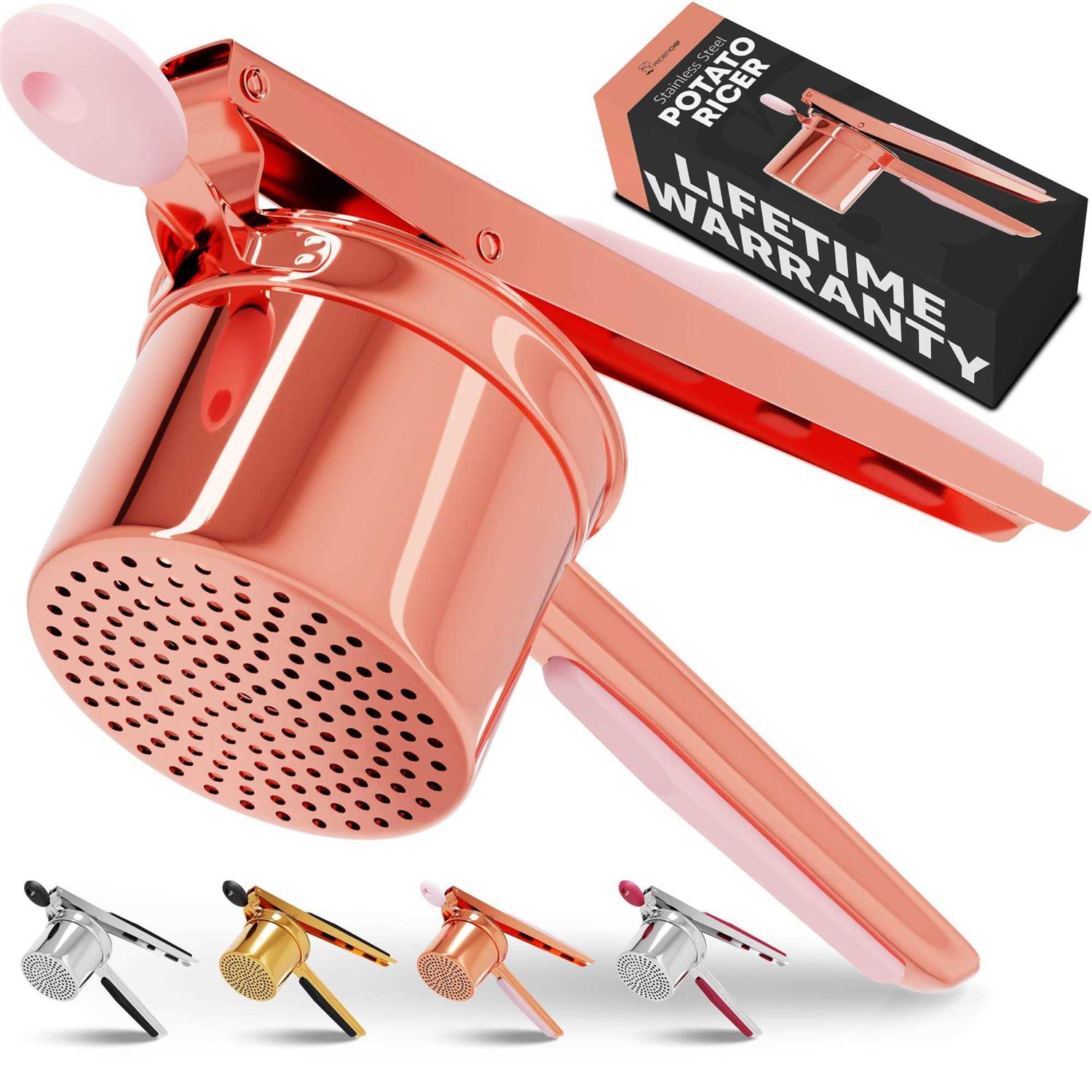 Priority Chef Stainless Steel Potato Ricer and Masher Anti-Slip Makes Light and Fluffy Mashed - Image 2