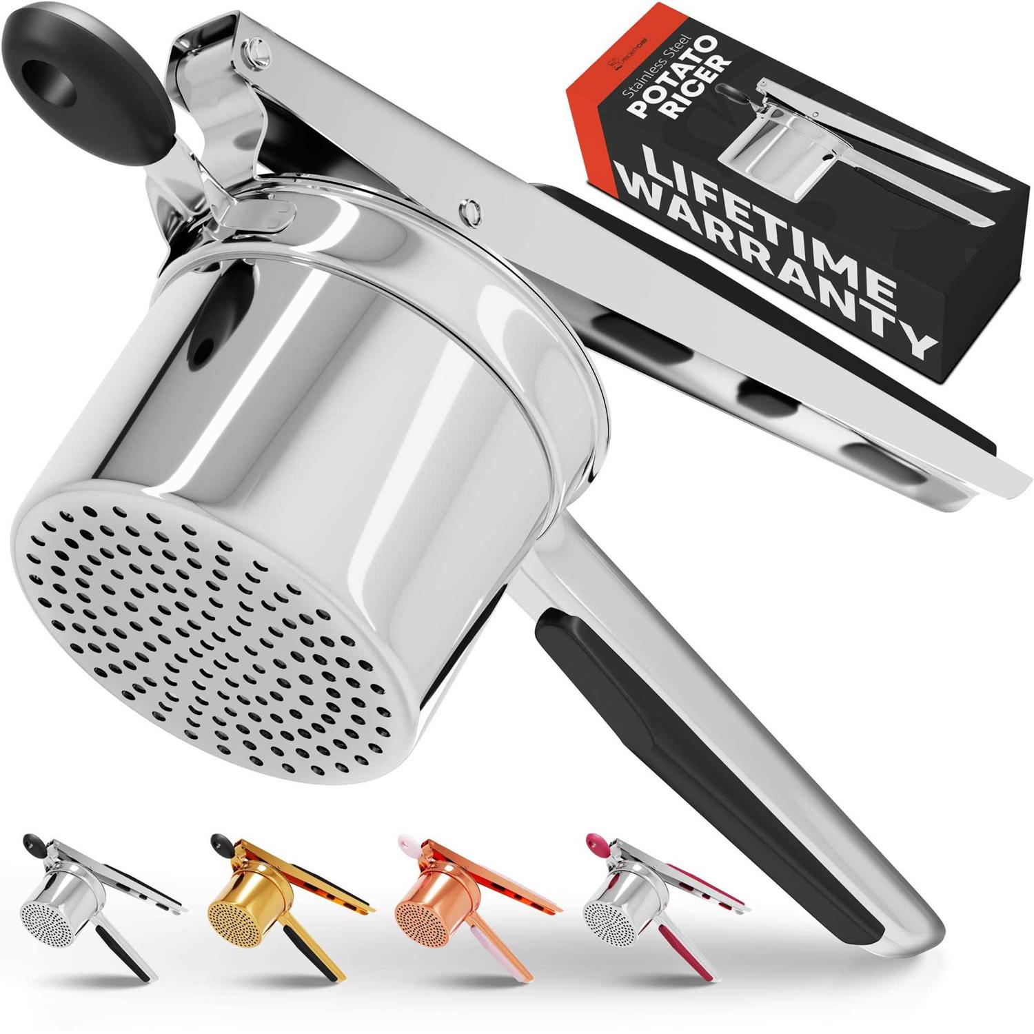 Priority Chef Stainless Steel Potato Ricer and Masher Anti-Slip Makes Light and Fluffy Mashed - Image 5