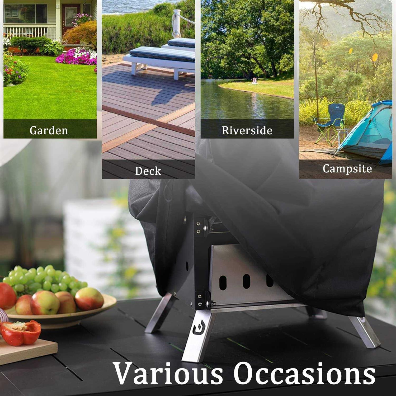 Pizzello Outdoor Pizza Oven Wood Fired 2-layer Pizza Ovens Outside Pizza Maker with Stone - Image 2