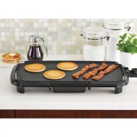 Mainstays 20 Black Dishwasher-Safe Griddle with Adjustable Temperature Control
