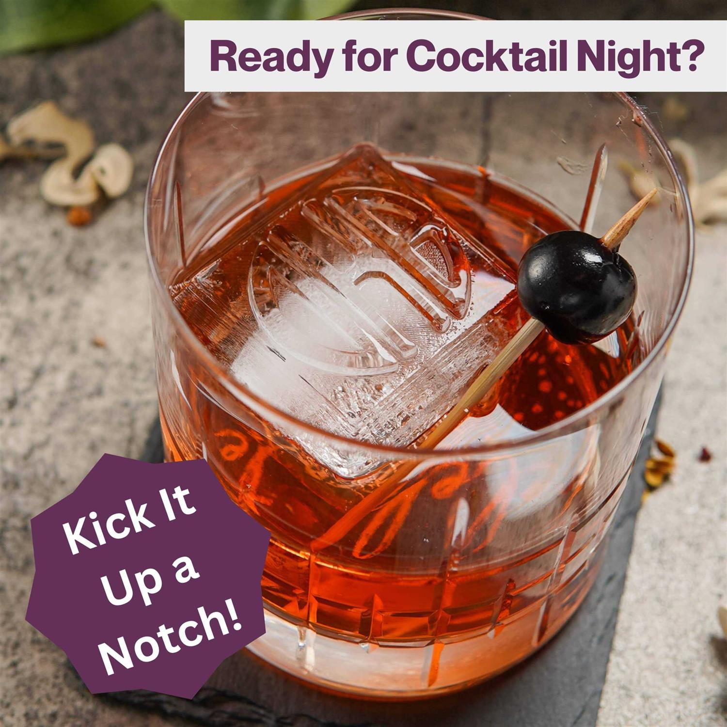 Siligrams Customized Silicone Ice Cube Mold Custom Ice Cube Mold Personalized 1.75-Inch - Image 4