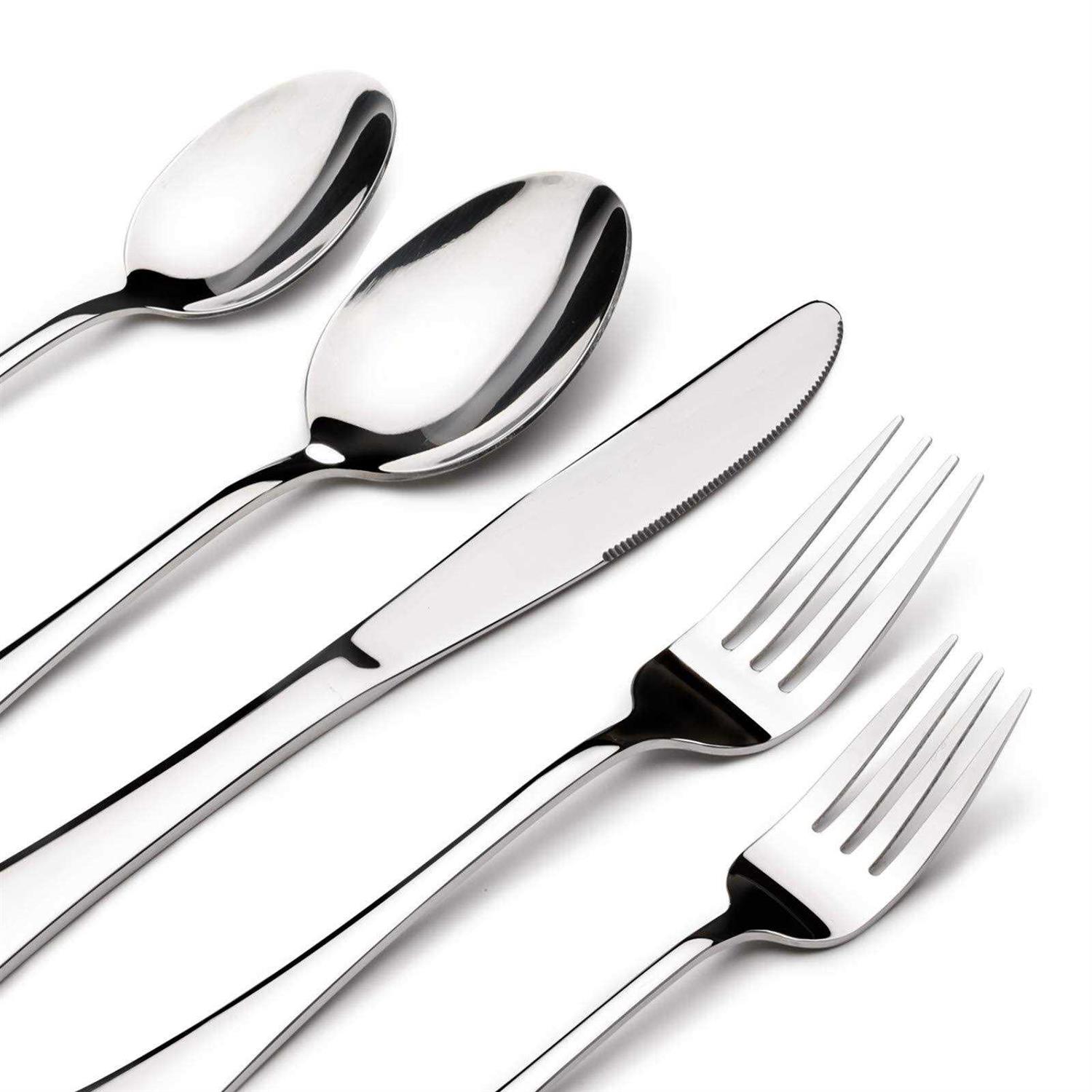 Acnusik Silverware Set for 8, 40 Piece Heavy Duty Stainless Steel Flatware Utensils Cutlery Set Including Steak Knife Fork and Spoon