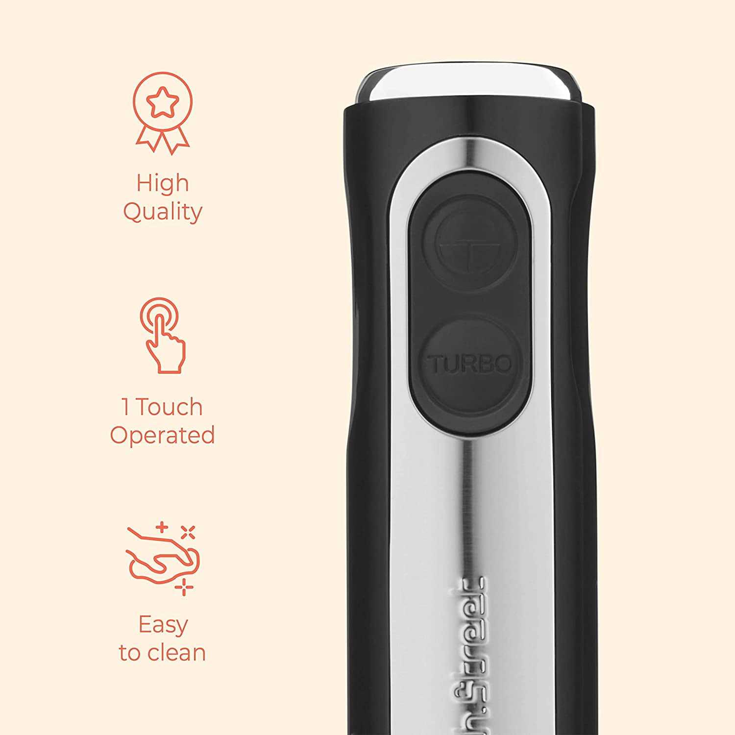 Peach Street Powerful Immersion Blender Electric Hand Blender 500 Watt with Turbo Mode - Image 3