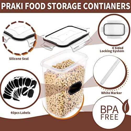 PRAKI Airtight Food Storage Containers Set with Lids 24 PCS, BPA Free Kitchen and Pantry Organization - Image 4