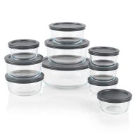 Pyrex Simply Store 20-Piece Set with Gray Lids