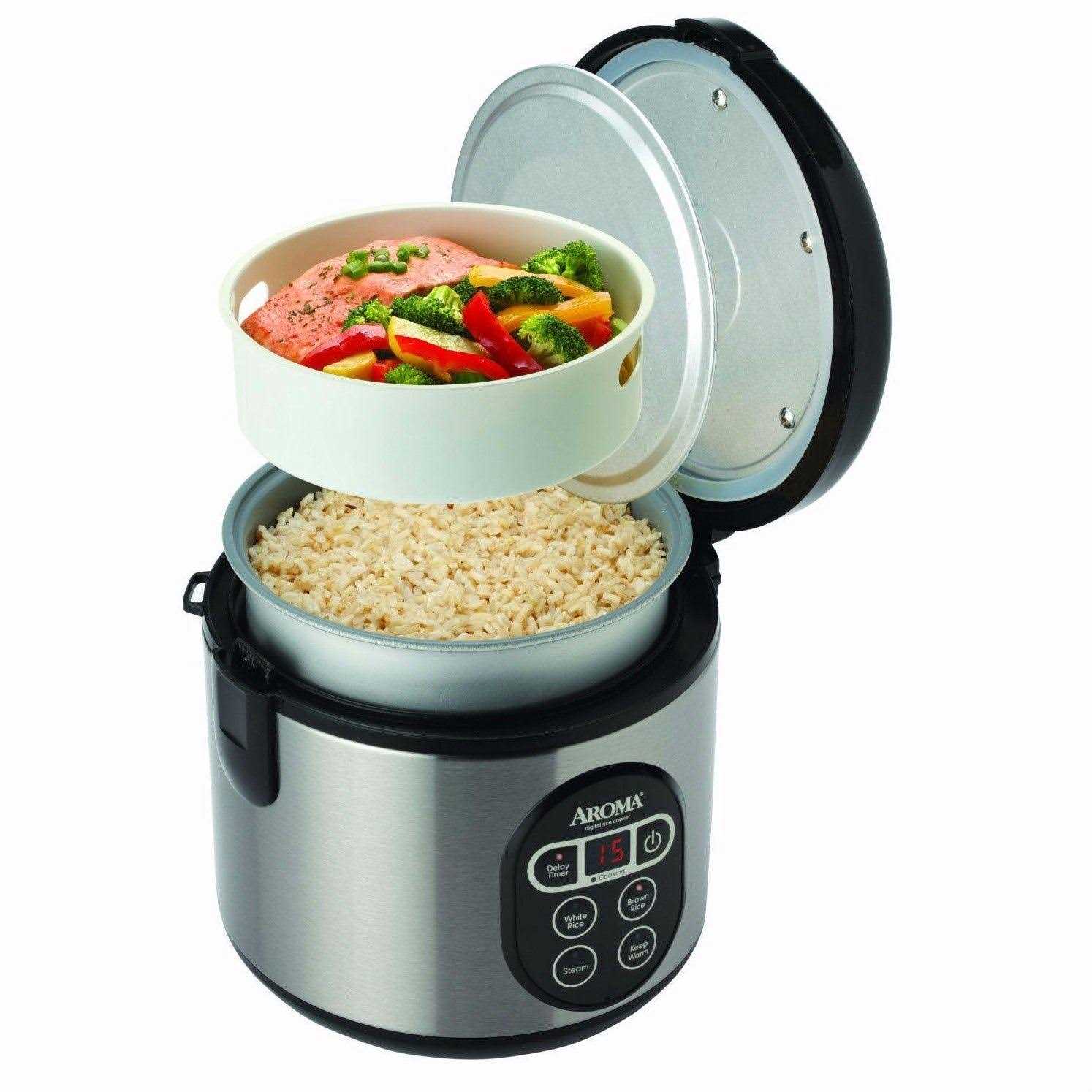 Aroma Housewares 2-8-Cups Digital Cool-Touch Rice Grain Cooker and Food Steamer - Image 3