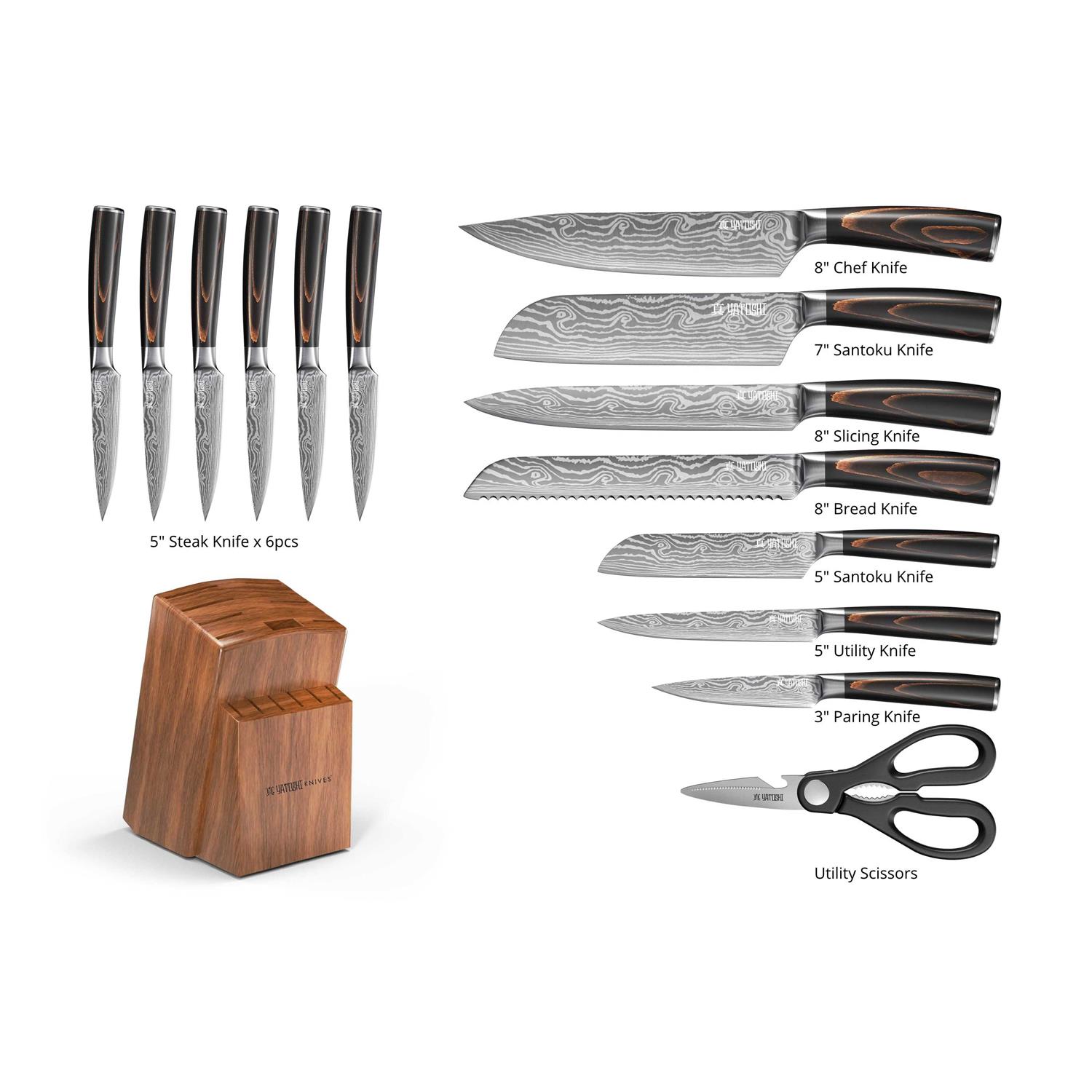 Professional Kitchen Knife Block Set 13 Block - Image 2