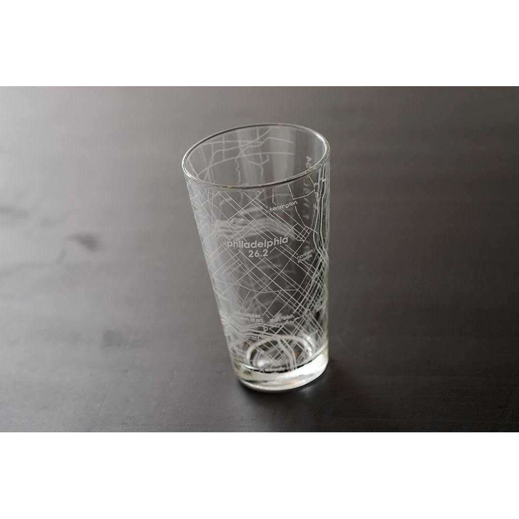 26.2 Marathon Map Pint Glass Standard - Image 2