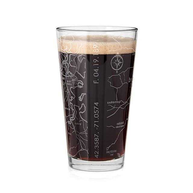 26.2 Marathon Map Pint Glass Standard - Image 3