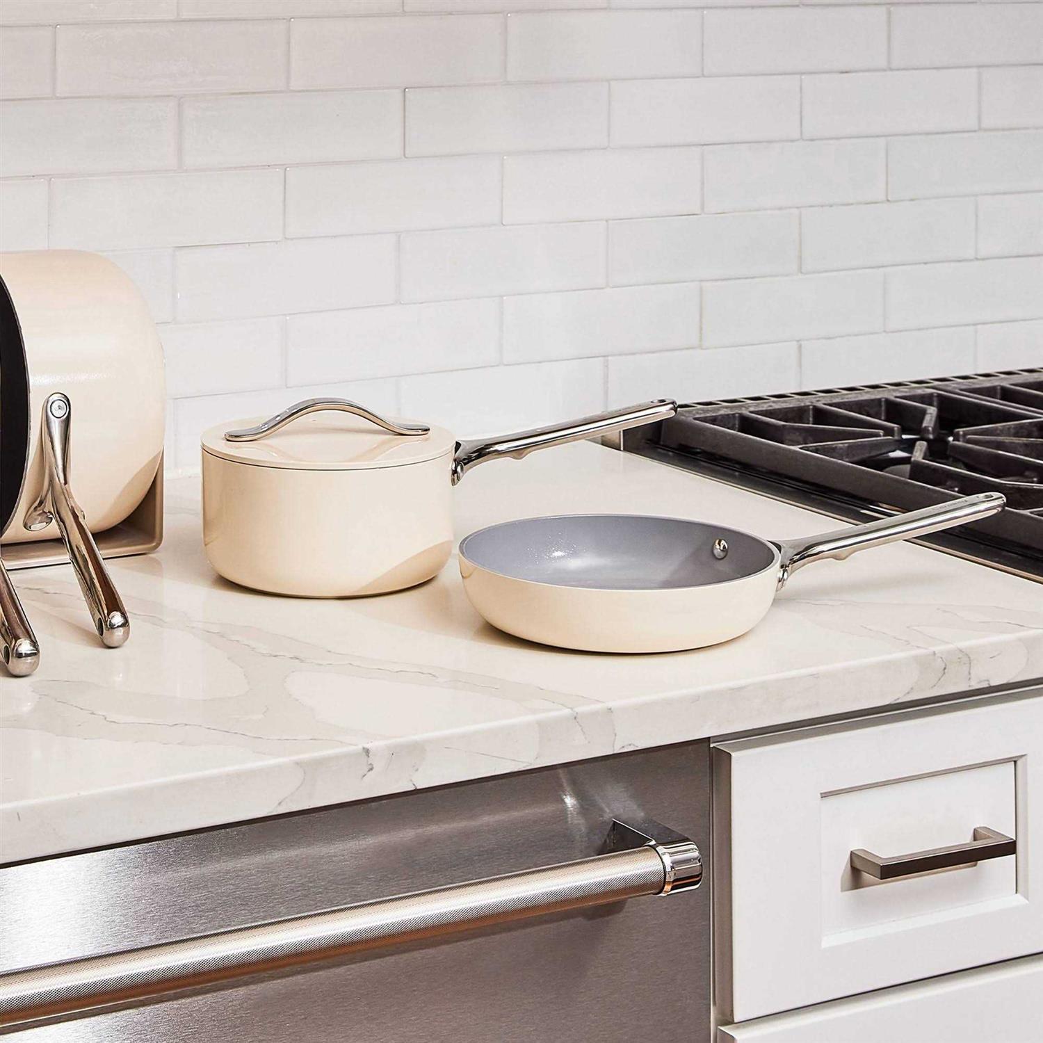 Caraway Mini Duo Non-Stick Ceramic Mini Fry Pan & Mini Sauce Pan - Image 2