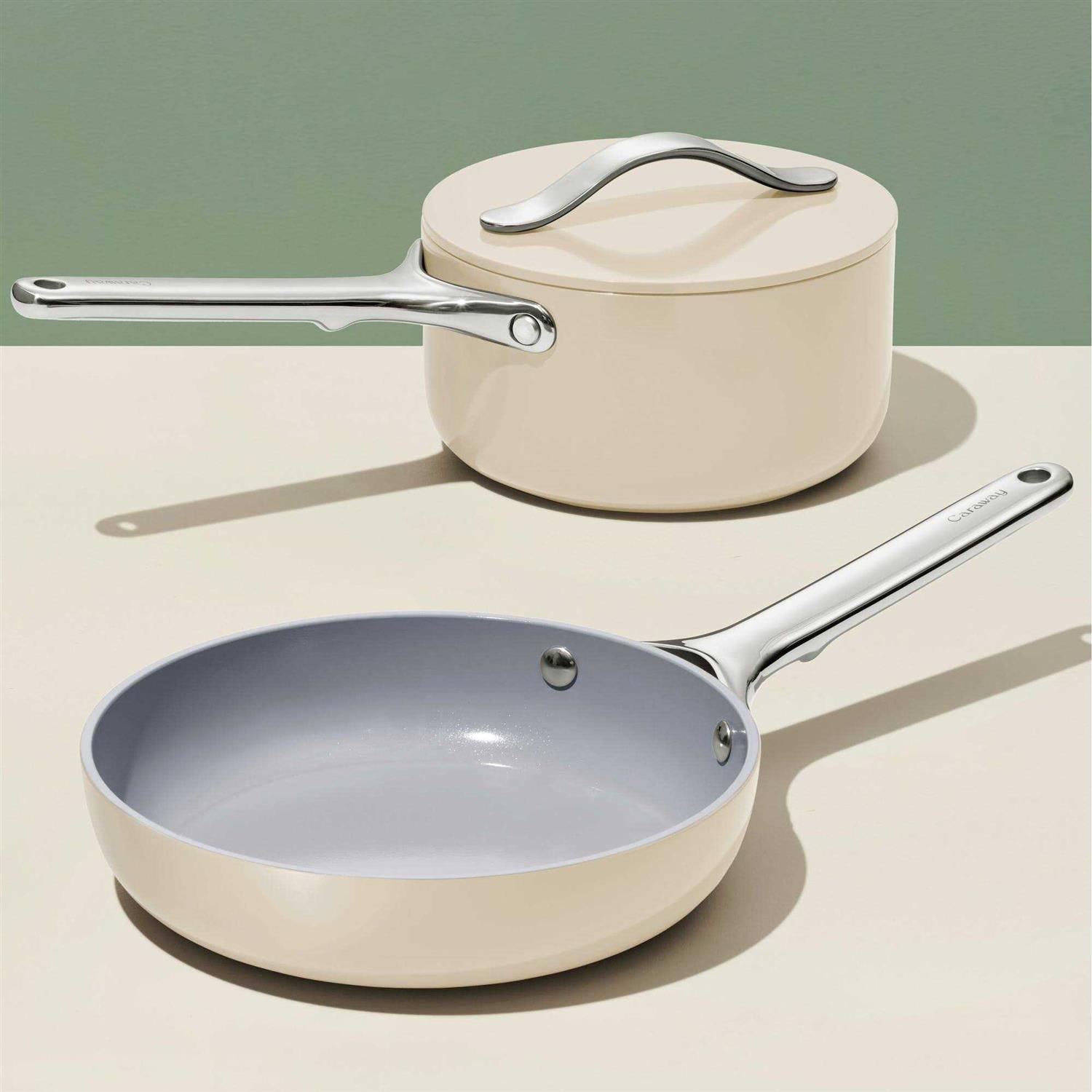 Caraway Mini Duo Non-Stick Ceramic Mini Fry Pan & Mini Sauce Pan - Image 5