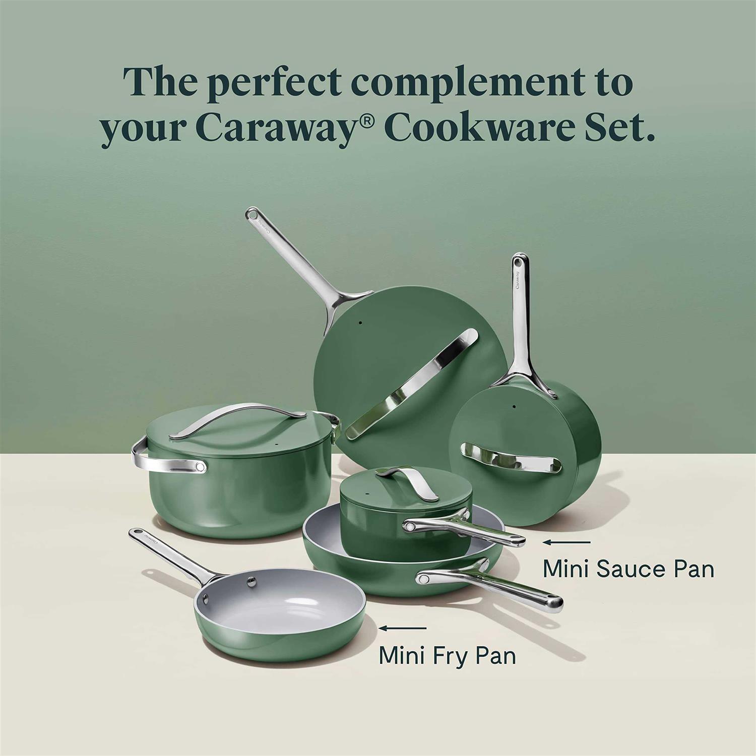 Caraway Mini Duo Non-Stick Ceramic Mini Fry Pan & Mini Sauce Pan - Image 3