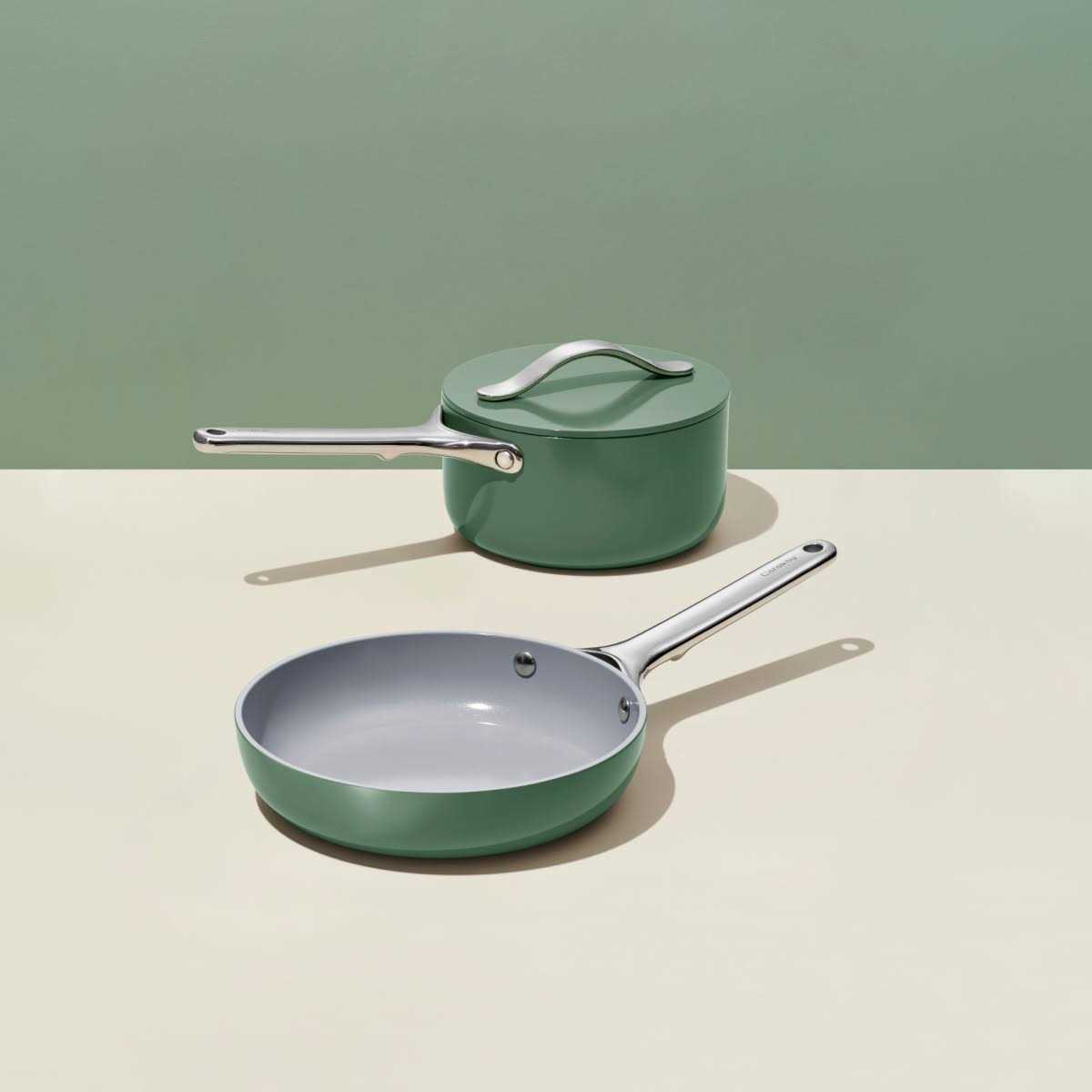 Caraway Mini Duo Non-Stick Ceramic Mini Fry Pan & Mini Sauce Pan - Image 4