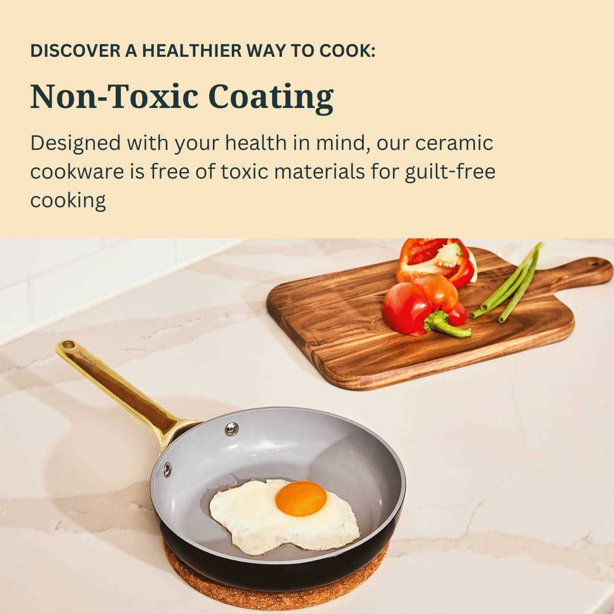 Caraway Mini Duo Non-Stick Ceramic Mini Fry Pan & Mini Sauce Pan - Image 3