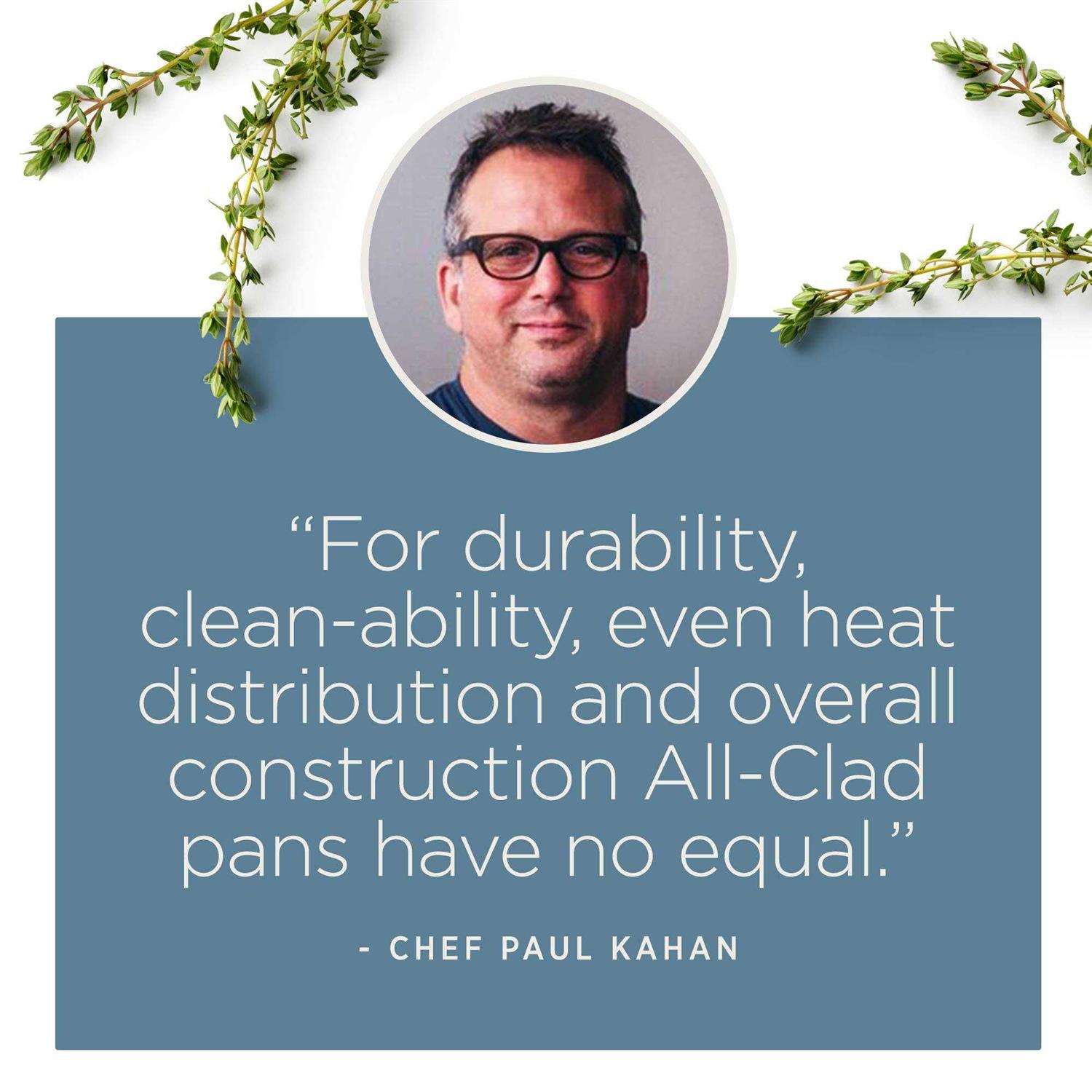 All-Clad D3 Stainless Steel Fry Pan with Lid - Image 3