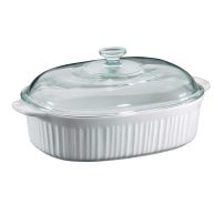 Corningware French White 4 Quart Oval Casserole with Cover
