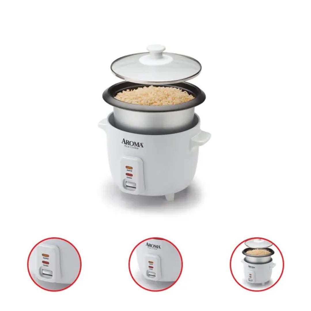Aroma 6-Cup Pot-Style Rice Cooker - Image 2
