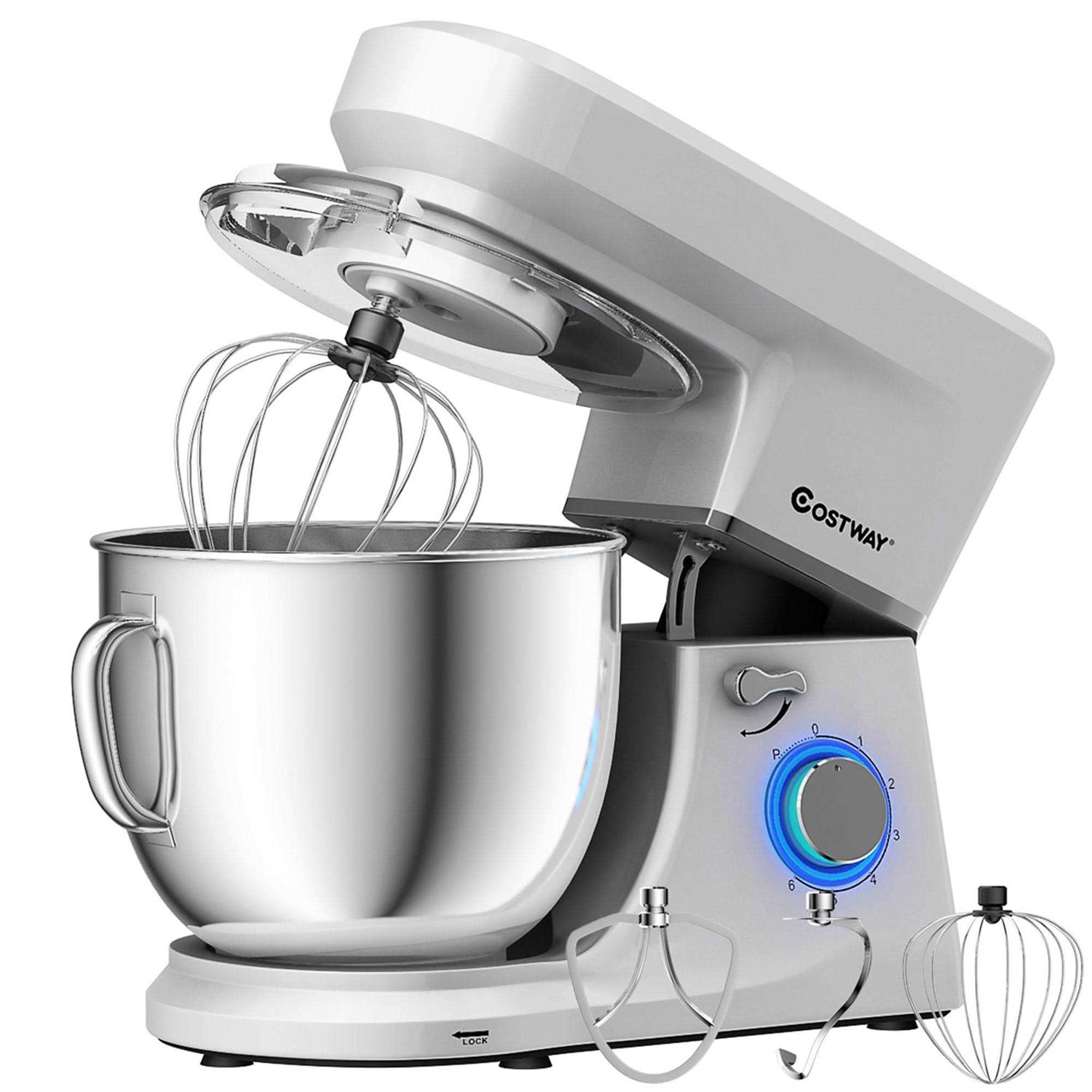 Costway 7.5 qt Tilt-Head Stand Mixer 6 Speed 660W with Dough Hook