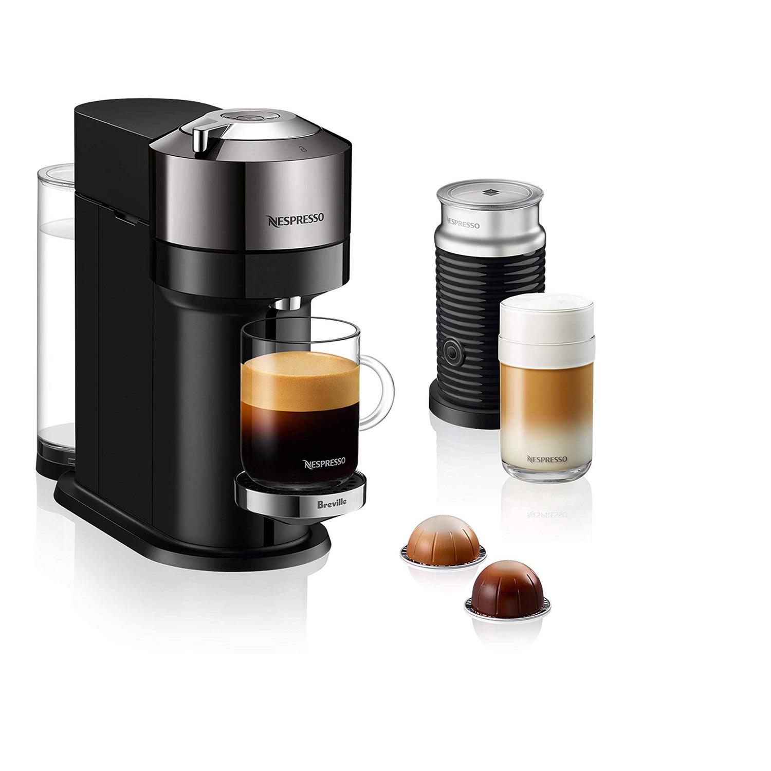 Nespresso Vertuo Next Deluxe by Breville with Aeroccino Milk Frother