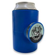 Chill-N-Reel Fishing Can Cooler Hard Shell Drink Holder with Hand Line Reel Attached