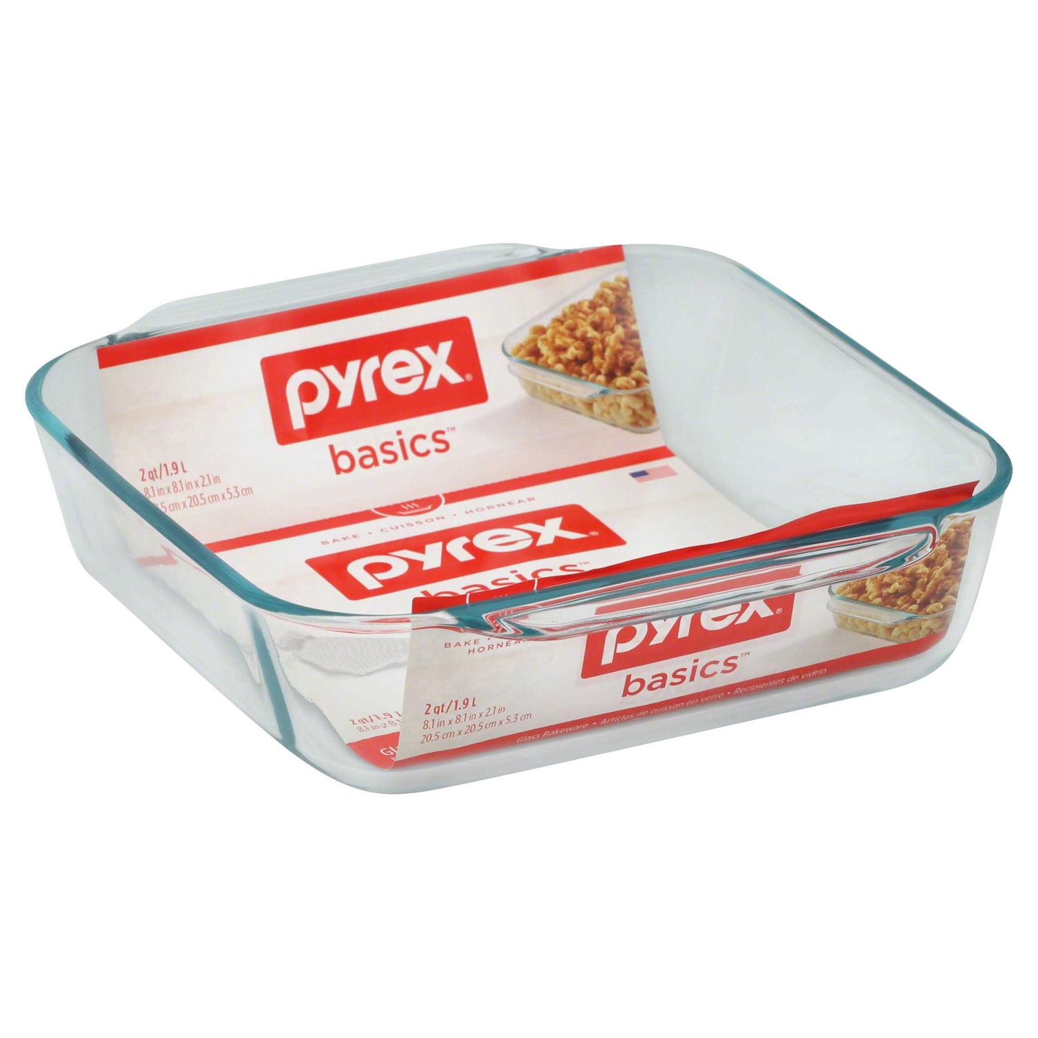 Pyrex Basics 8 inch Square Glass Baking Pan