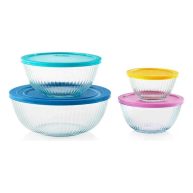 Pyrex 8-piece 100 Years Glass Mixing Bowl Set
