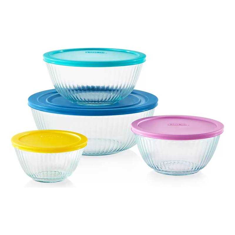 Pyrex 8-piece 100 Years Glass Mixing Bowl Set - Image 2