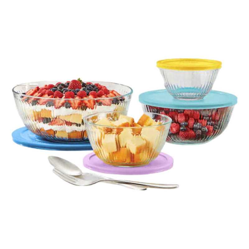 Pyrex 8-piece 100 Years Glass Mixing Bowl Set - Image 3