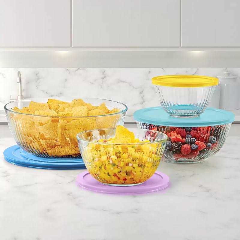 Pyrex 8-piece 100 Years Glass Mixing Bowl Set - Image 5