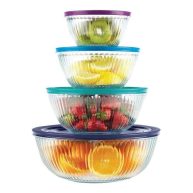 Pyrex 8-piece 100 Years Glass Mixing Bowl Set