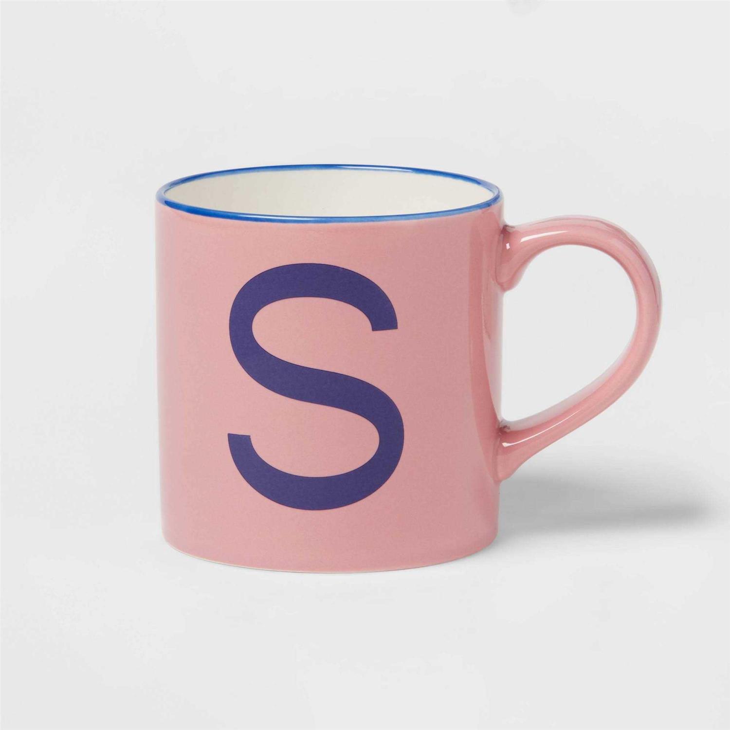 Opalhouse 16oz Stoneware Monogram Mug