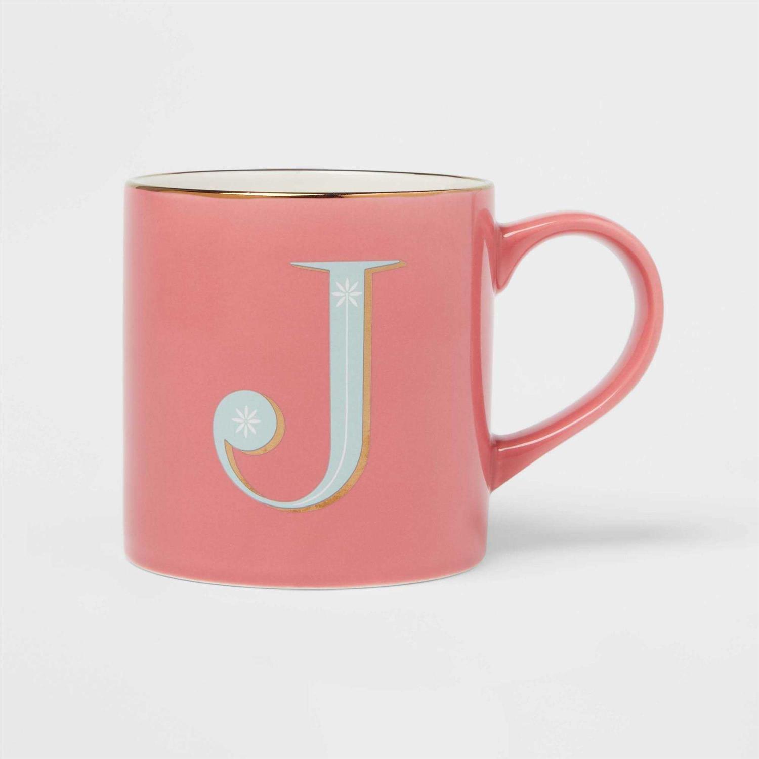 Opalhouse 16oz Stoneware Monogram Mug